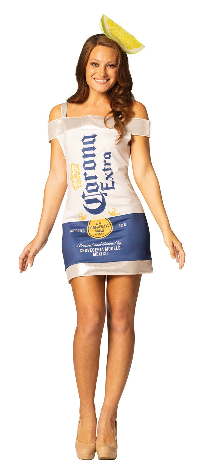 Corona Extra Beer Dress Halloween Costume, Women's Size M-L (8-14)