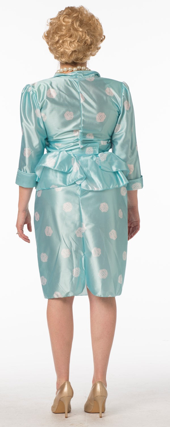 Golden Granny Ditzy Halloween Costume with Wig, Adult Size S-M