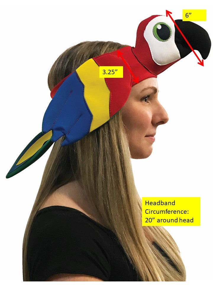 Traditional Parrot Headband, Adult One Size