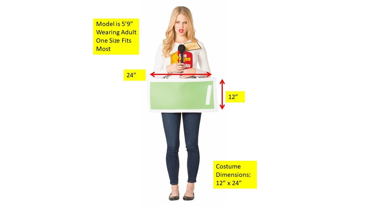 The Price is Right Contestant Row Green Costume, Adult One Size