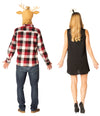 Deer in Headlights Couple Costume, Adult One Size & Women's Dress Size 4-10