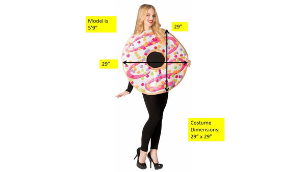 White Frosted Donut Costume, Adult One Size