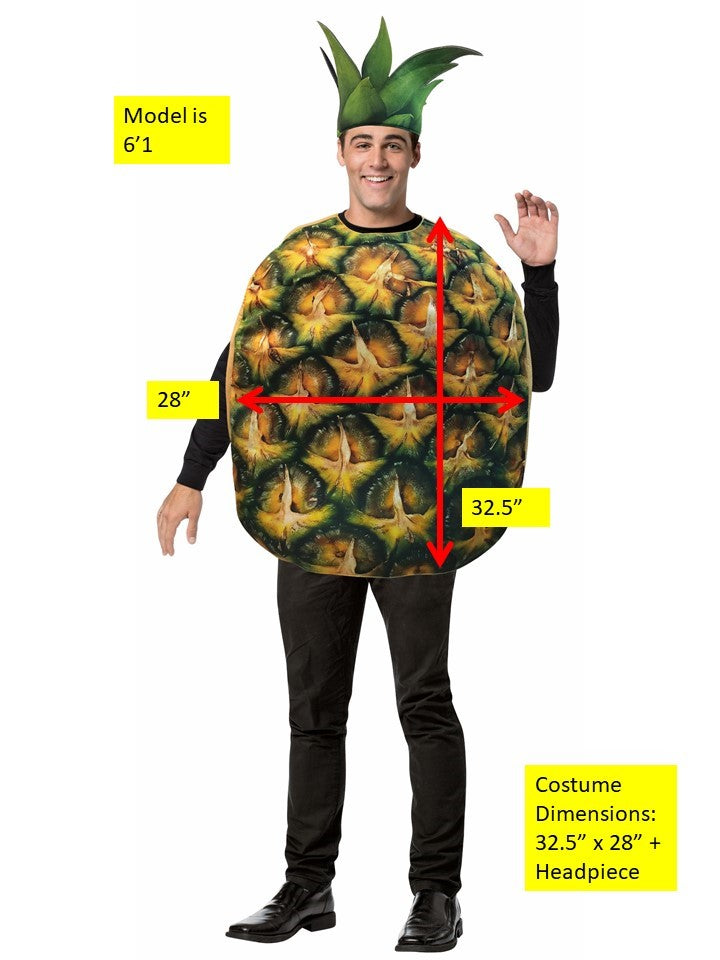 Photo Real Pineapple Costume, Adult One Size