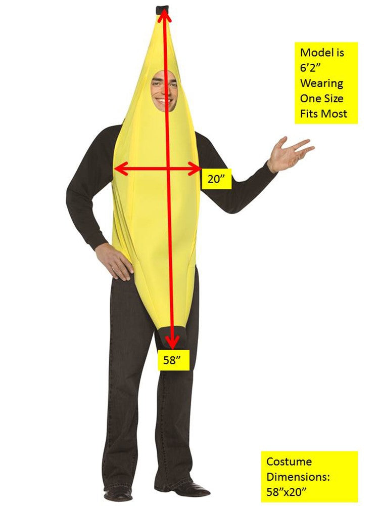 Banana Costume, Adult One Size