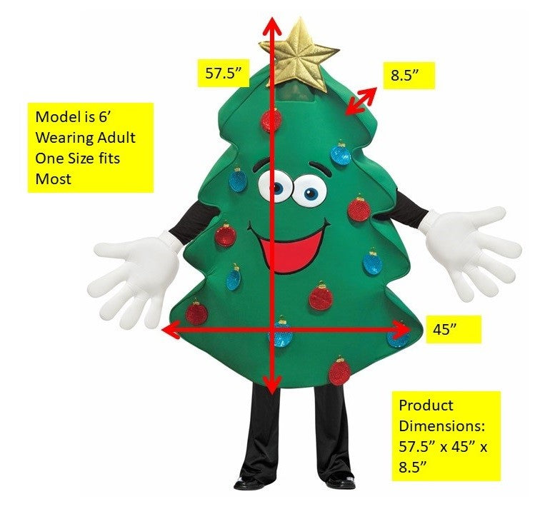 Christmas Tree Mascot, Adult One Size