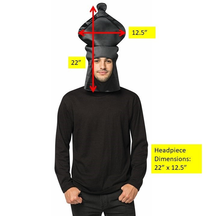 Bishop Chess Headpiece Mask, Adult One Size