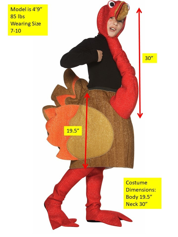 Thanksgiving Turkey Costume, Child Size 7-10