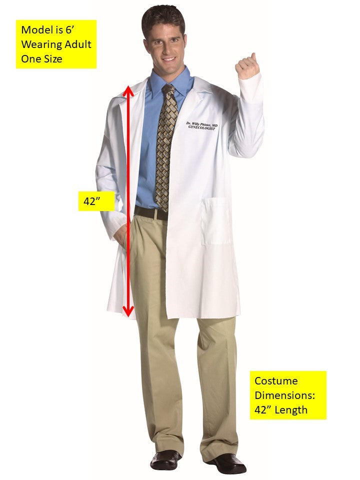 Dr Willy Phister Gynecologist Costume, Adult One Size