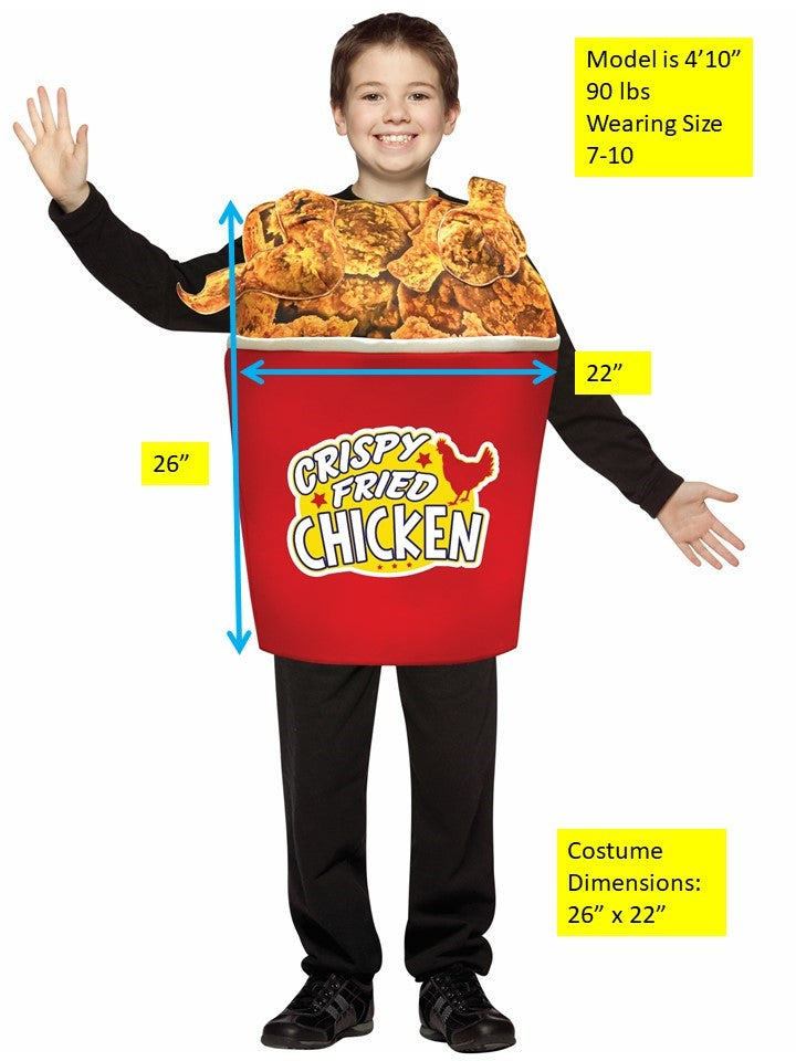 Bucket of Fried Chicken Halloween Costume, Child Size 7-10