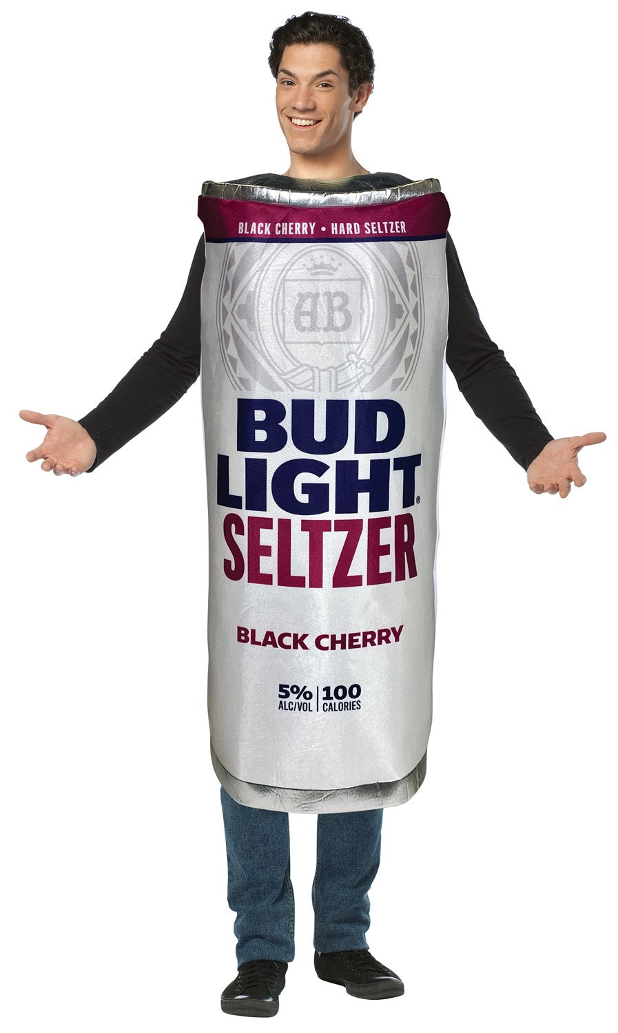 Anheuser-Busch Bud Light Seltzer Black Cherry Halloween Costume, Adult One Size