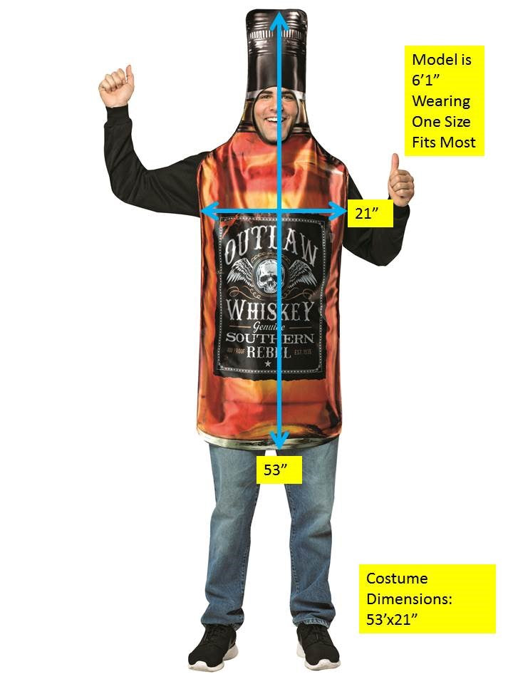 Get Real Whiskey Bottle Halloween Costume, Adult