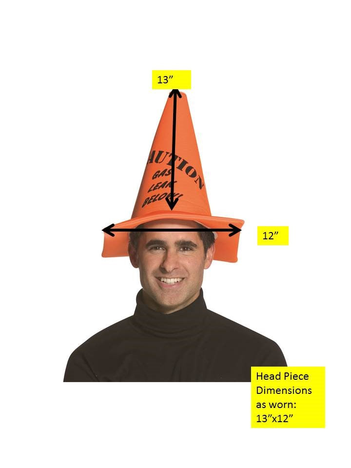 Gas Leak Below Cone Hat, Adult One Size
