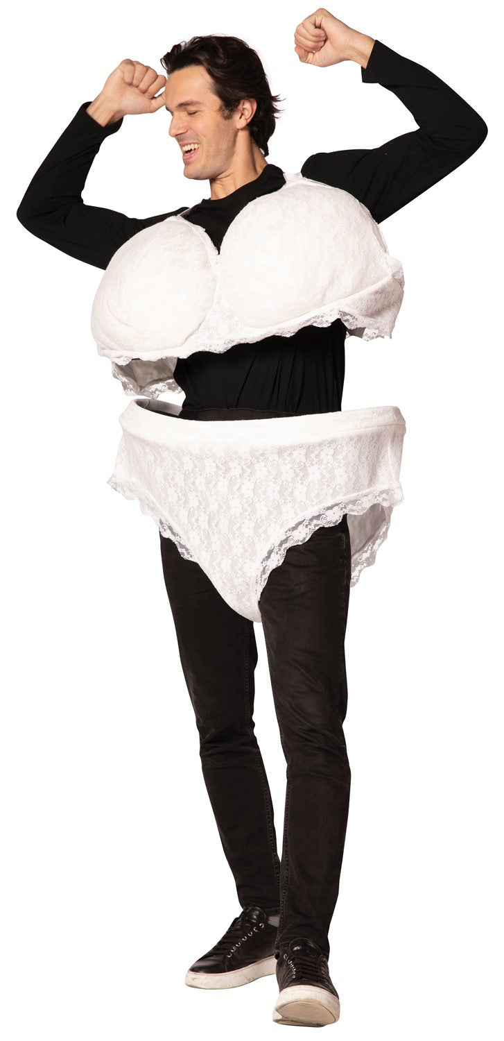 Lace Underwear and Bra Costume, Adult One Size