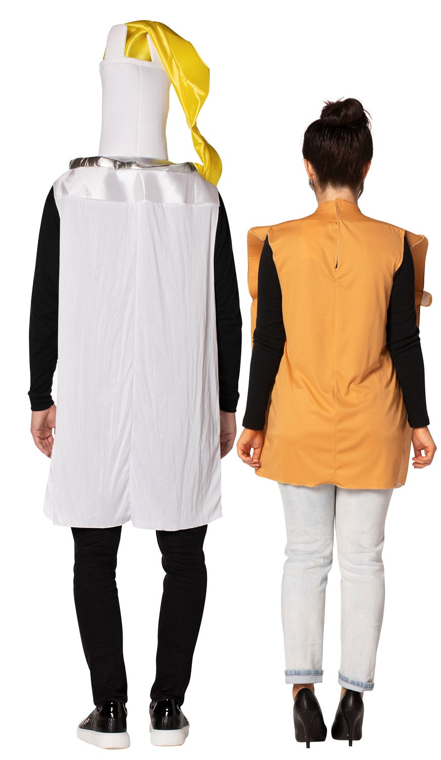 Cheezey Cheese Spray Can w. Cheese on Cracker Couples Costume, Adult One Size