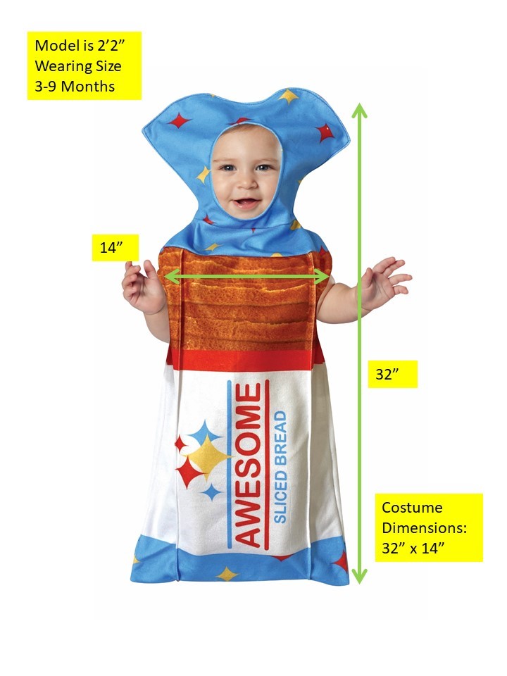Loaf of Bread Infant Bunting Halloween Costume, Baby Size 3-9 months