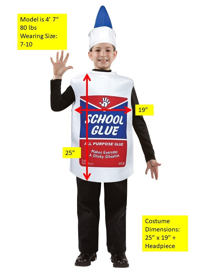 School Glue Squeeze Bottle Costume, Child Size 7-10