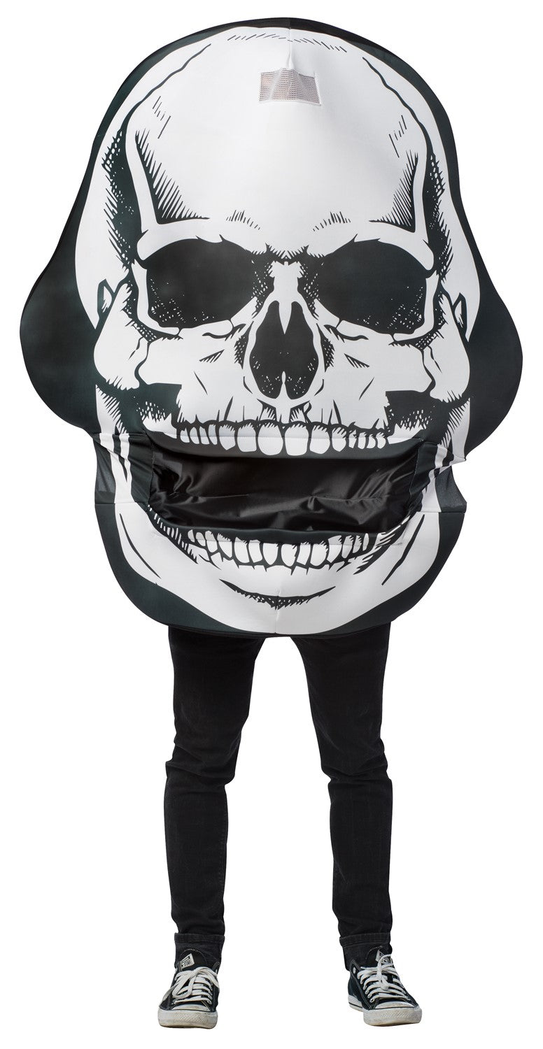 Skull Mouth Head Halloween Costume, Adult One Size