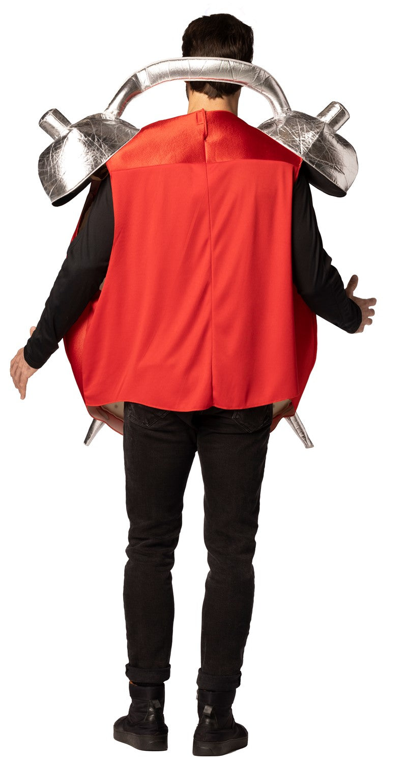 Retro Alarm Clock w. Bell Halloween Costume, Adult One Size