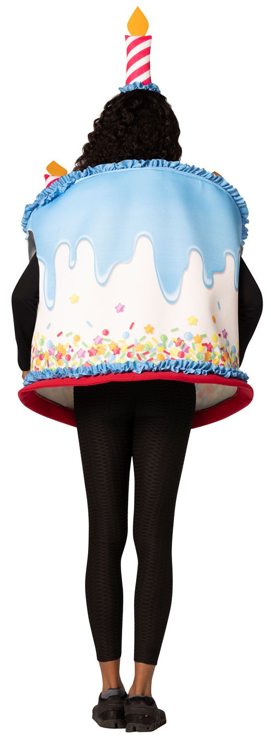 Happy Birthday Confetti Cake with Candles Party Halloween Costume, Adult