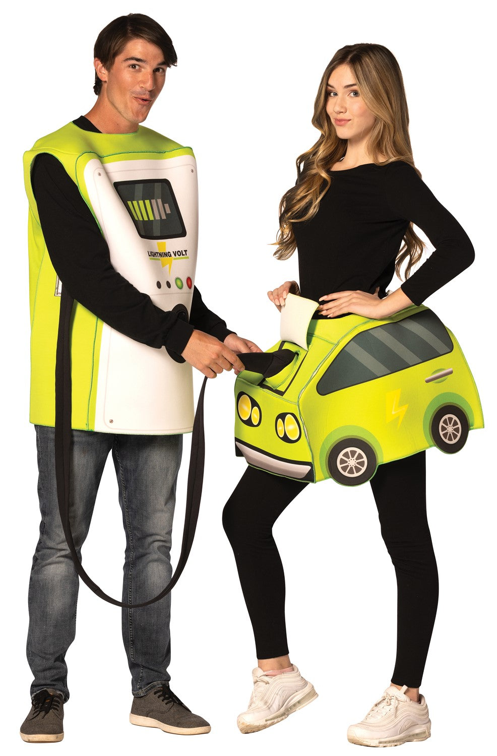Electric Car & Charger Couple Halloween Costume, Adult One Size