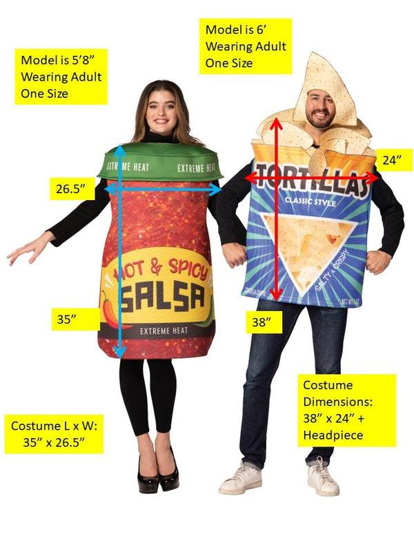 Tortilla Chips & Salsa Couple Halloween Costume, Adult One Size