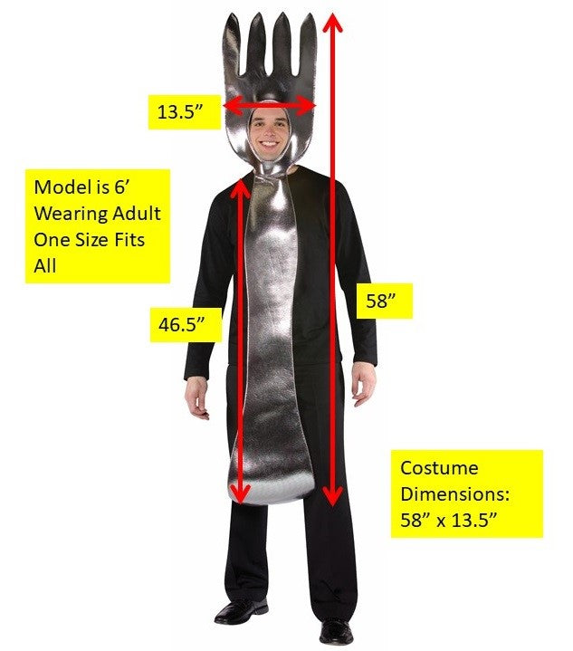 Silver Knife & Fork Couples Costume, Adult One Size