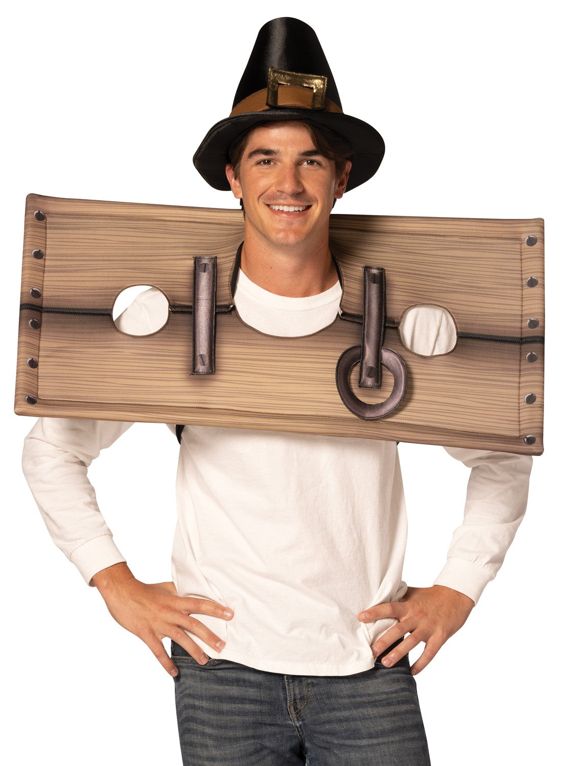 Pilgrim Stockade Halloween Costume, Adult One Size