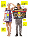 Mix Tape and Boom Box Couple Halloween Costume, Adult One Size
