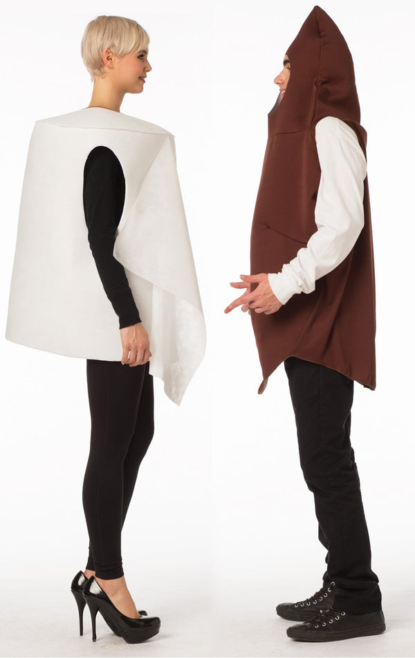 Poop and Toilet Paper Couples Halloween Costume, Adult One Size
