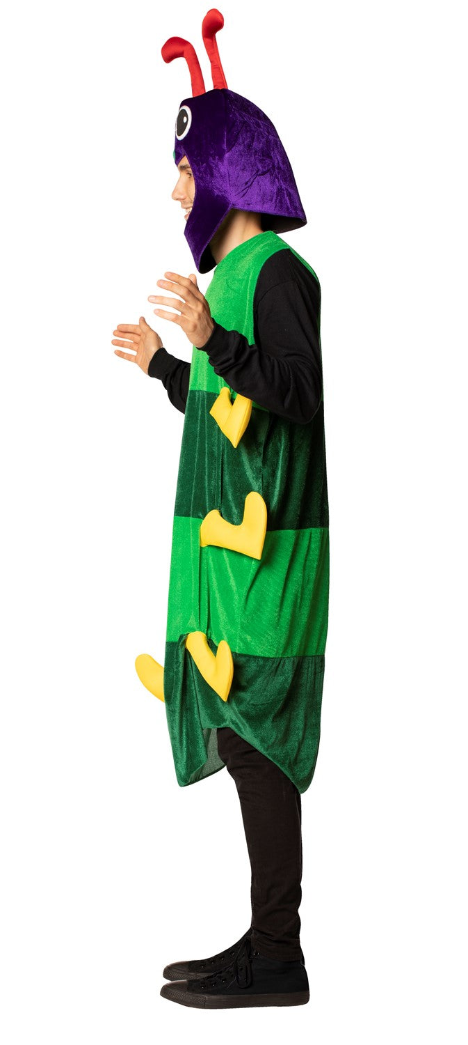 Caterpillar Halloween Costume, Colorful with Headpiece, Adult One Size
