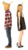 Deer in Headlights Couple Costume, Adult One Size & Women's Dress Size 4-10