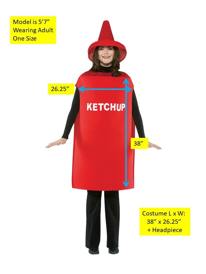 Ketchup Costume, Adult One Size