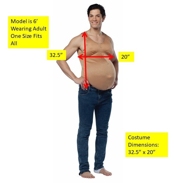 Pregnant Bodysuit Costume, Adult One Size