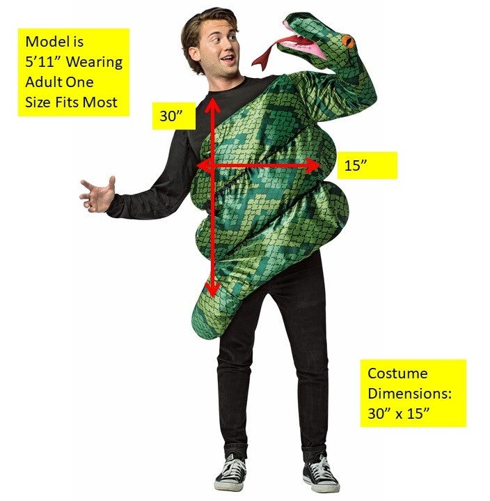 Anaconda Snake Costume, Adult One Size