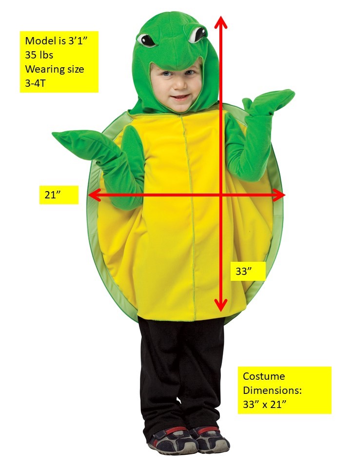 Turtle Costume, Child Size 3-4