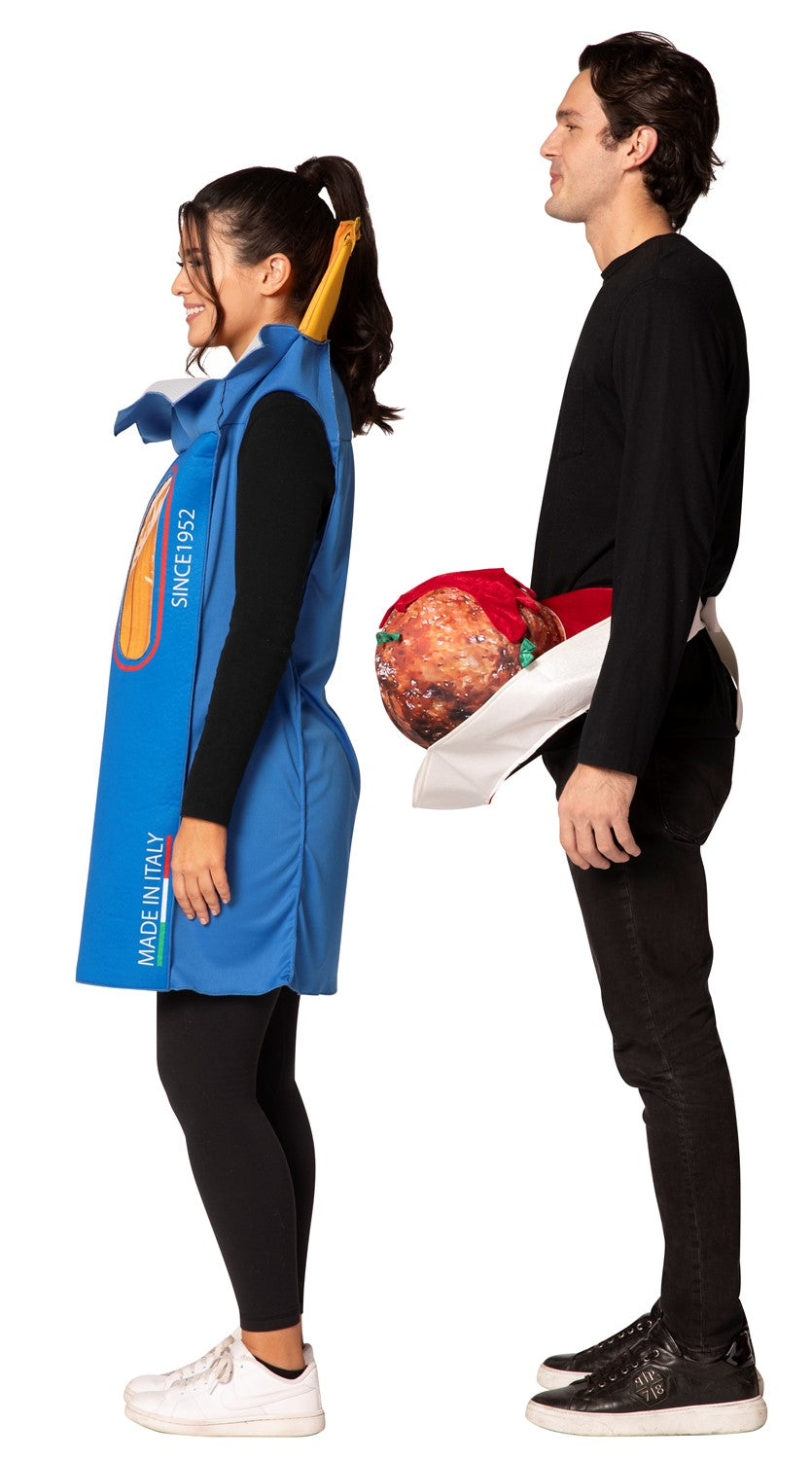 Spaghetti & Meatballs Couple Costume, Adult One Size