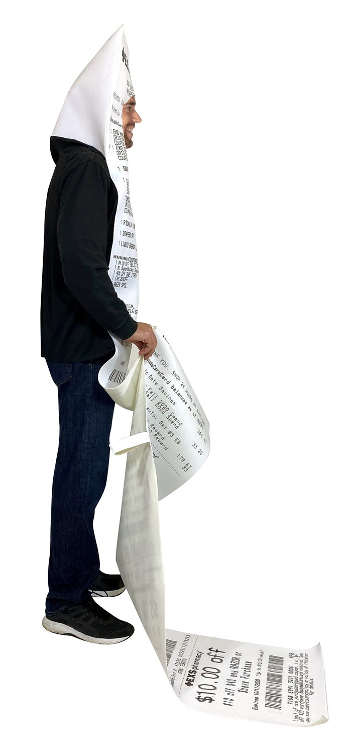 EXS-ively Long Pharmacy Receipt Costume, Adult One Size