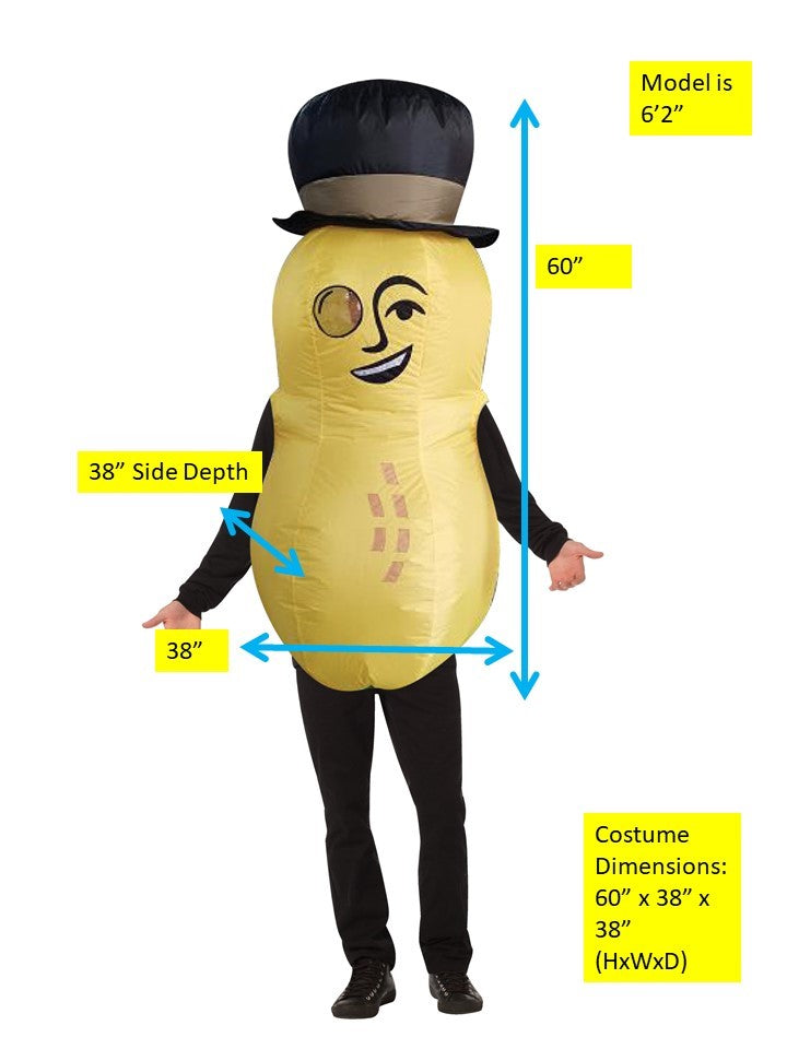 Planters Mr. Peanut Inflatable Costume, Adult One Size