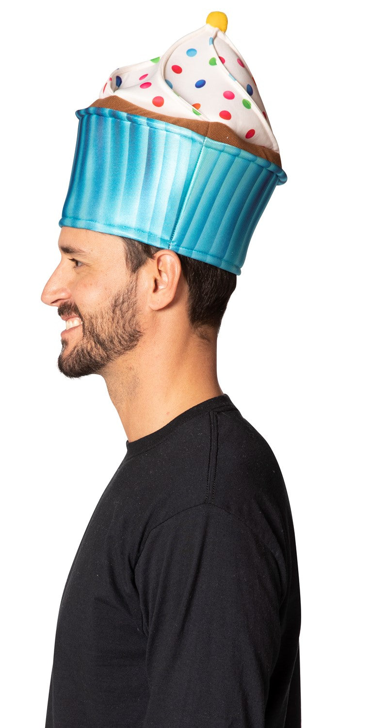 Blue Cupcake Hat Costume, Adult One Size