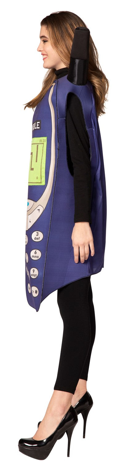 Retro 2000's Cell Phone Costume, Adult One Size