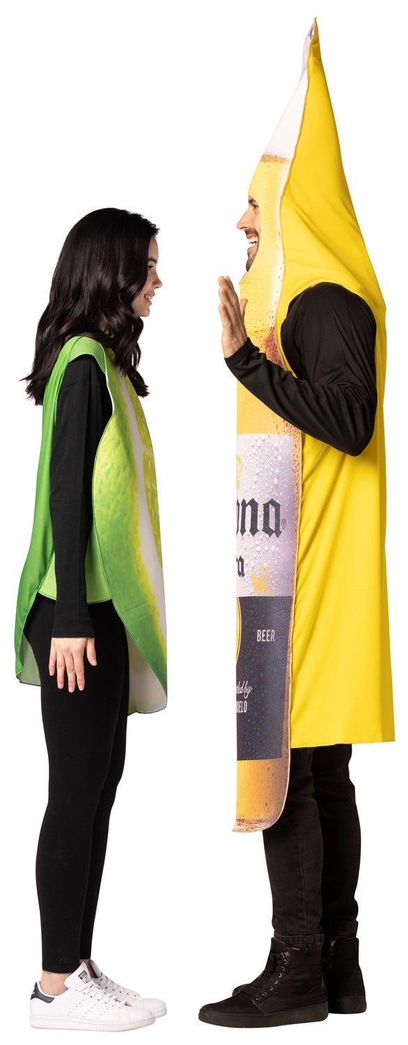 Corona Extra Beer Bottle & Ultimate Lime Slice Couples Halloween Costume
