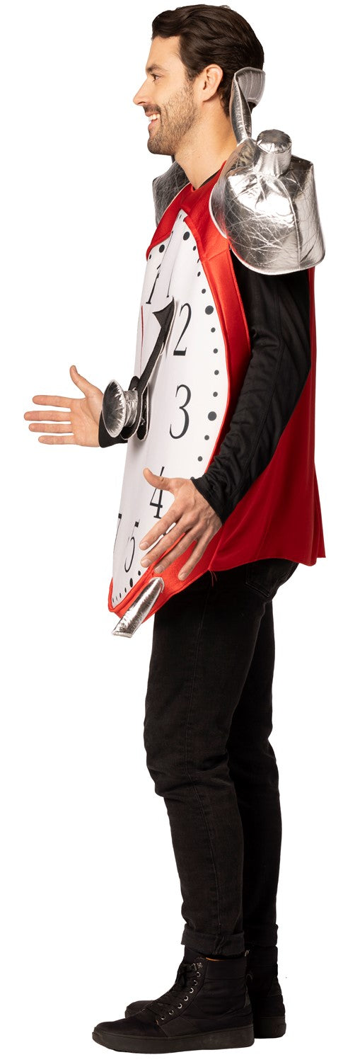Retro Alarm Clock w. Bell Halloween Costume, Adult One Size