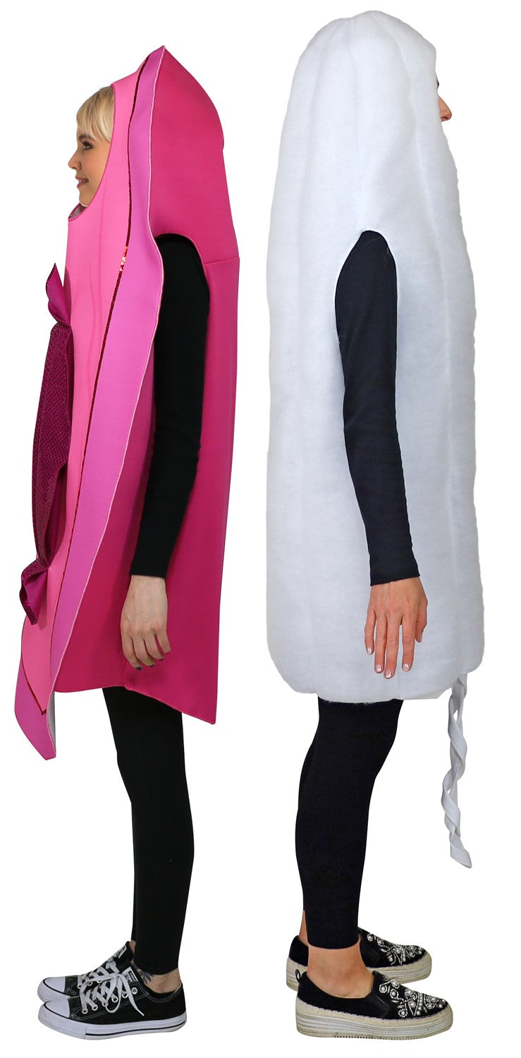 Heavy Flow Days Fancy Vagina & Tampon Couples Halloween Costume, Adult One Size