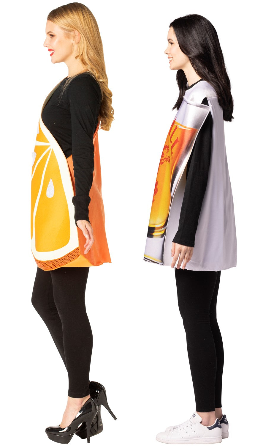 Fireball Shot Glass & Orange Slice Couples Halloween Costume, Adult One Size