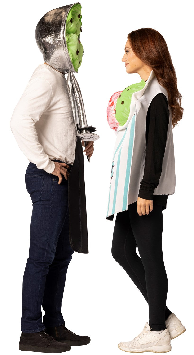 Icecream Scoop and Container Halloween Couples Costume, Adult One Size