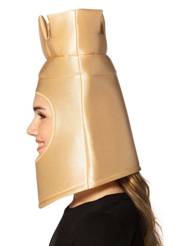 Ultimate Deluxe Beige Rook Chess Headpiece Mask, Adult One Size