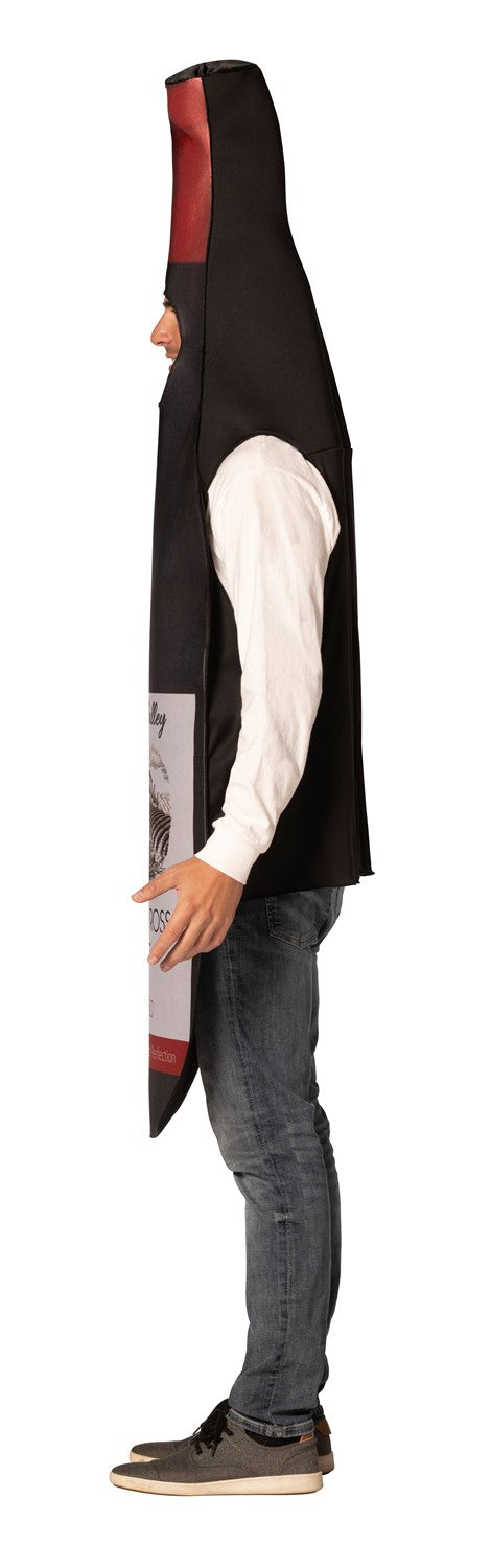 Get Real Bottle of Red Wine Halloween Costume, Adult One Size