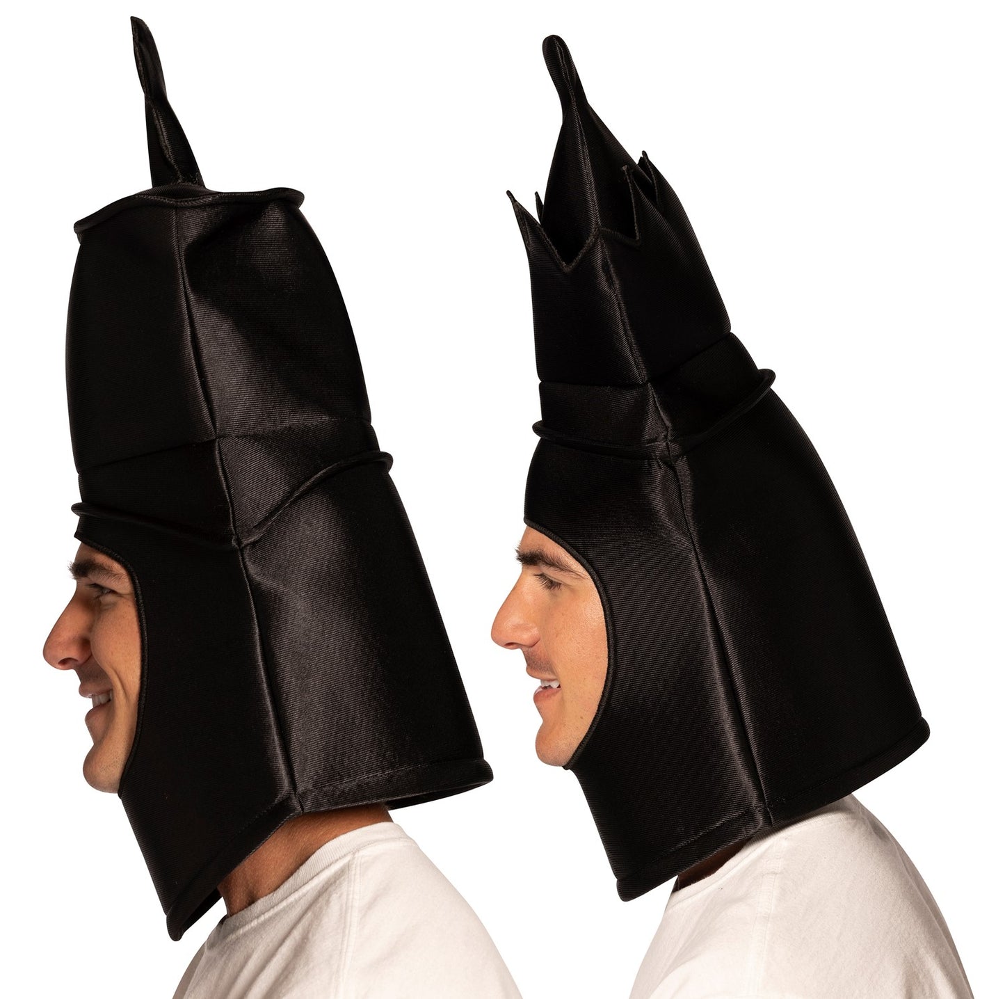 Ultimate Deluxe Black King & Queen Chess Headpieces Couple Mask, Adult One Size