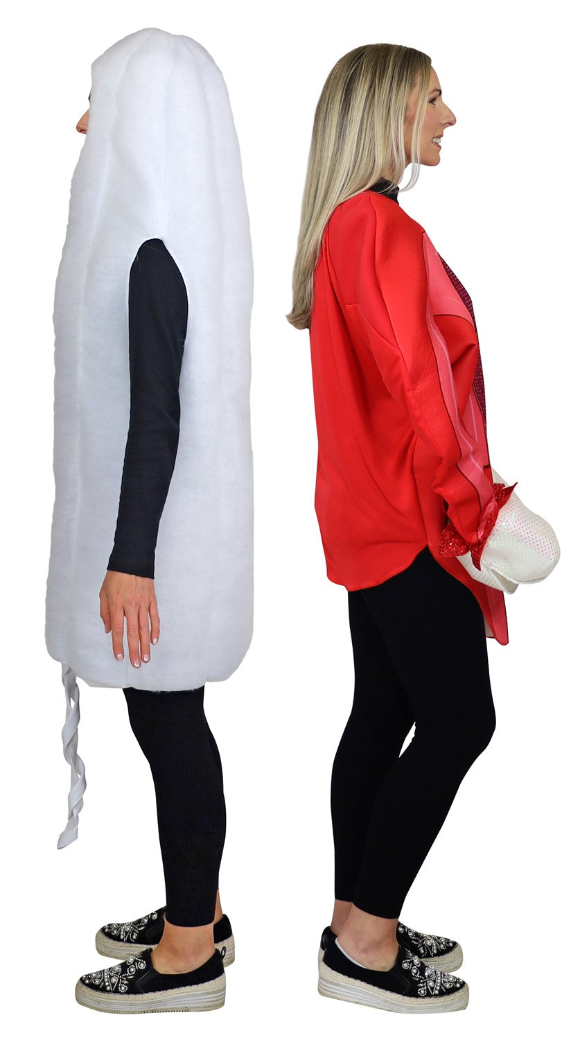 Tampon & Uterus Couples Halloween Costume, Adult One Size