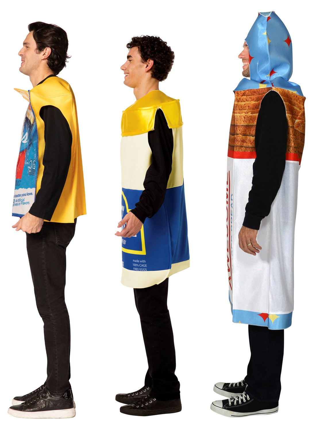 Mayonnaise Jar, Loaf of Bread, & Kraft Cheese Singles Group Costume, Adult O/S